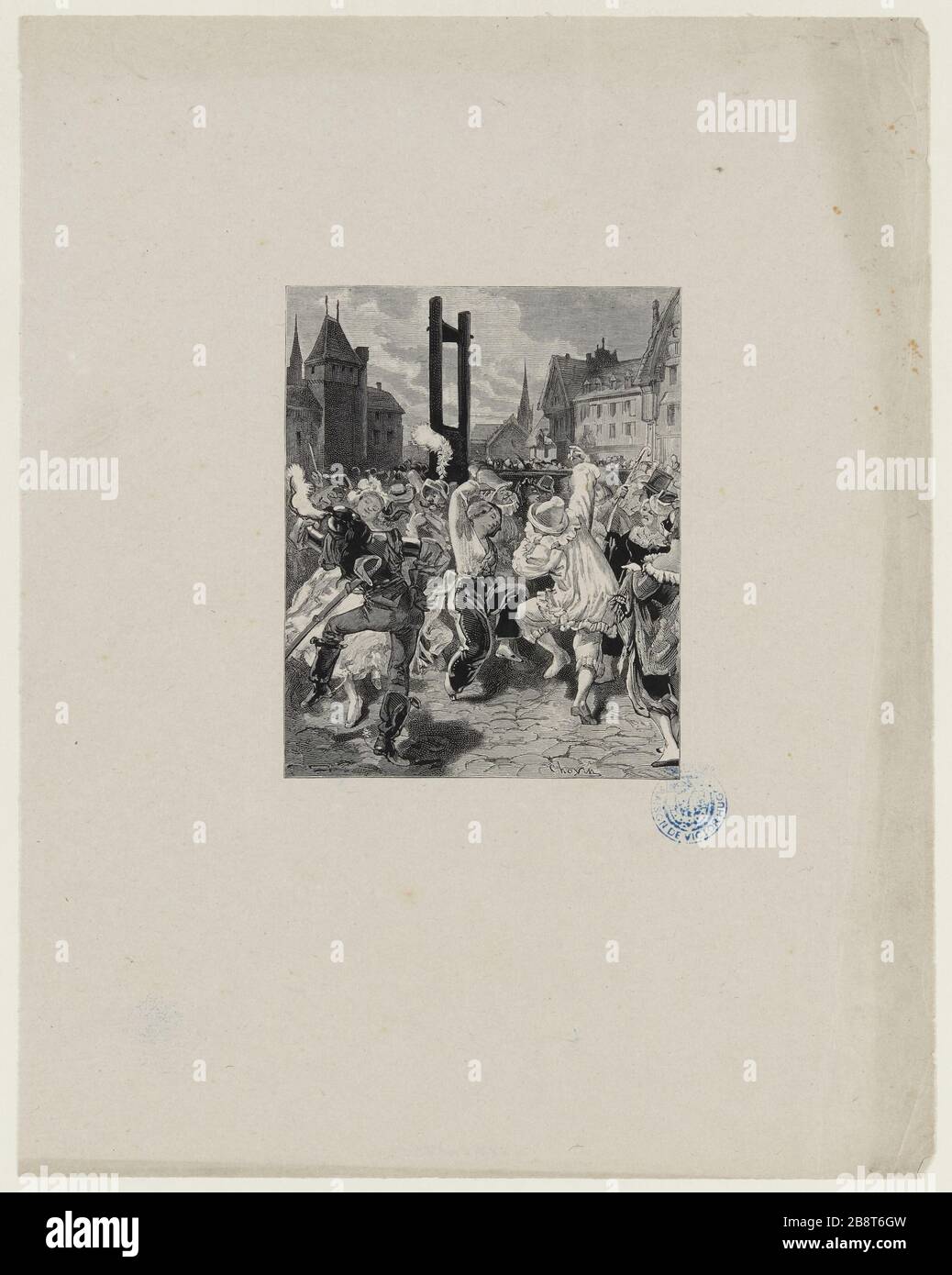 [Der letzte Tag eines Verurteilten] das Gerüst und der Fett-Dienstag Stockfoto