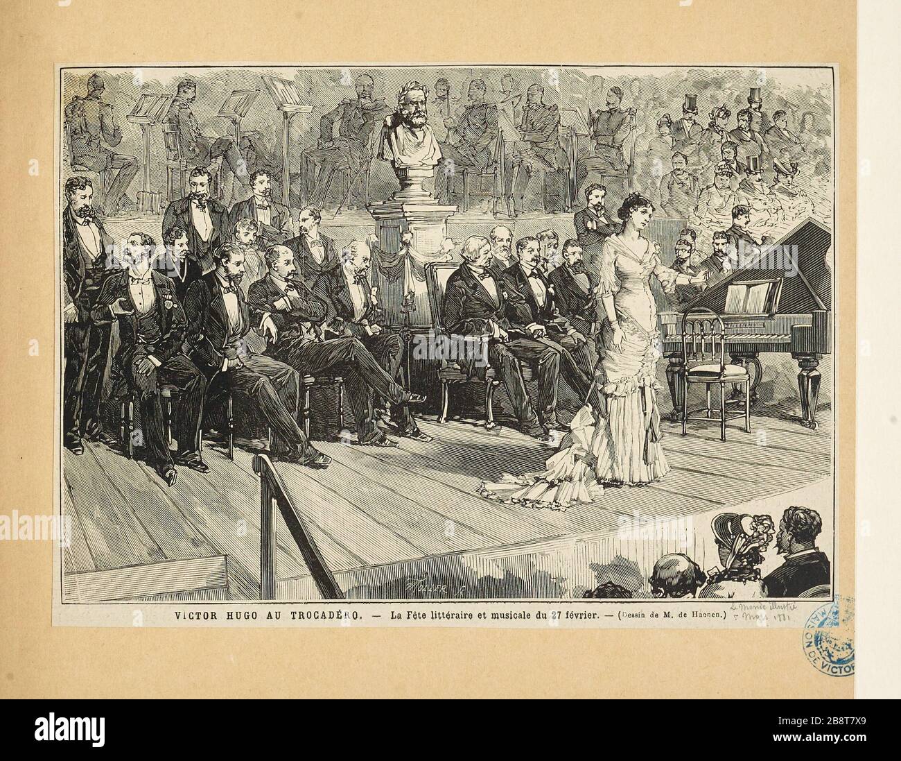 Victor Hugo Trocadero. Die literarische und musikalische Feier vom 27. Februar. Stockfoto