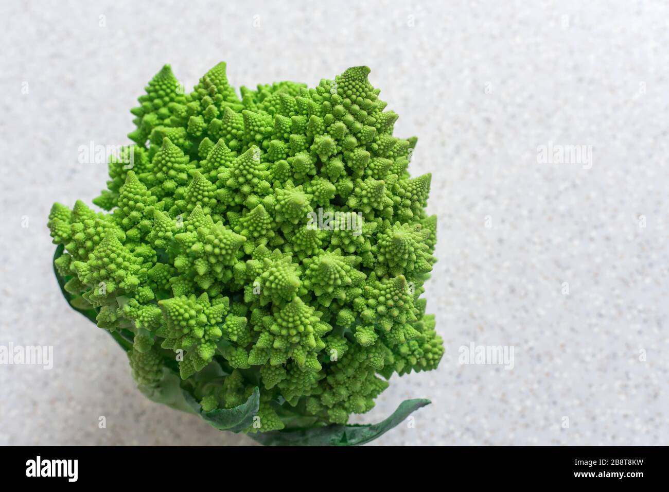 Kohl Romanesco Brokkoli oder Römisches Blumenkohl, Stockfoto