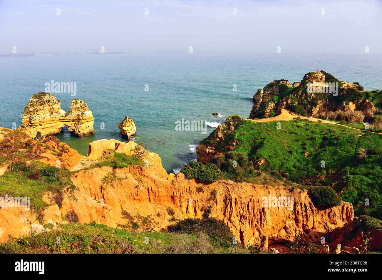 Schöne Naturlandschaft im ferienort lagos, Algarve, Portugal Stockfoto