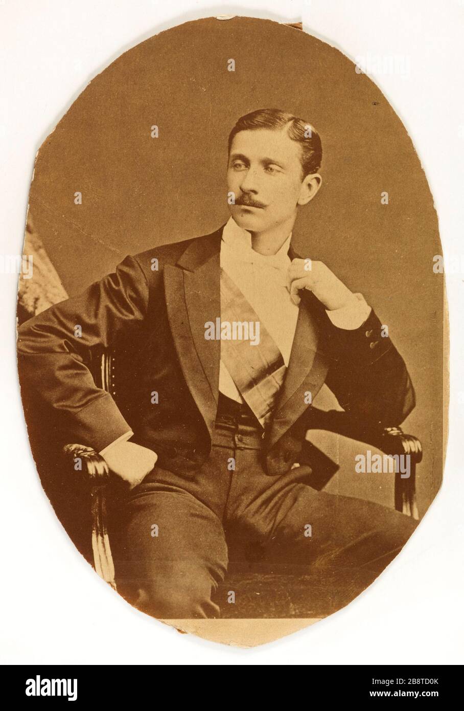 Porträt von Bonaparte (Eugene Louis Jean Joseph), 1856-1879, Prinz Anonyme. "Portrait de Bonaparte (Eugène, Louis, Jean, Joseph), 1856-1879, Fürst impérial". Tirage sur Papier Albuminé. Paris, musée Carnavalet. Stockfoto