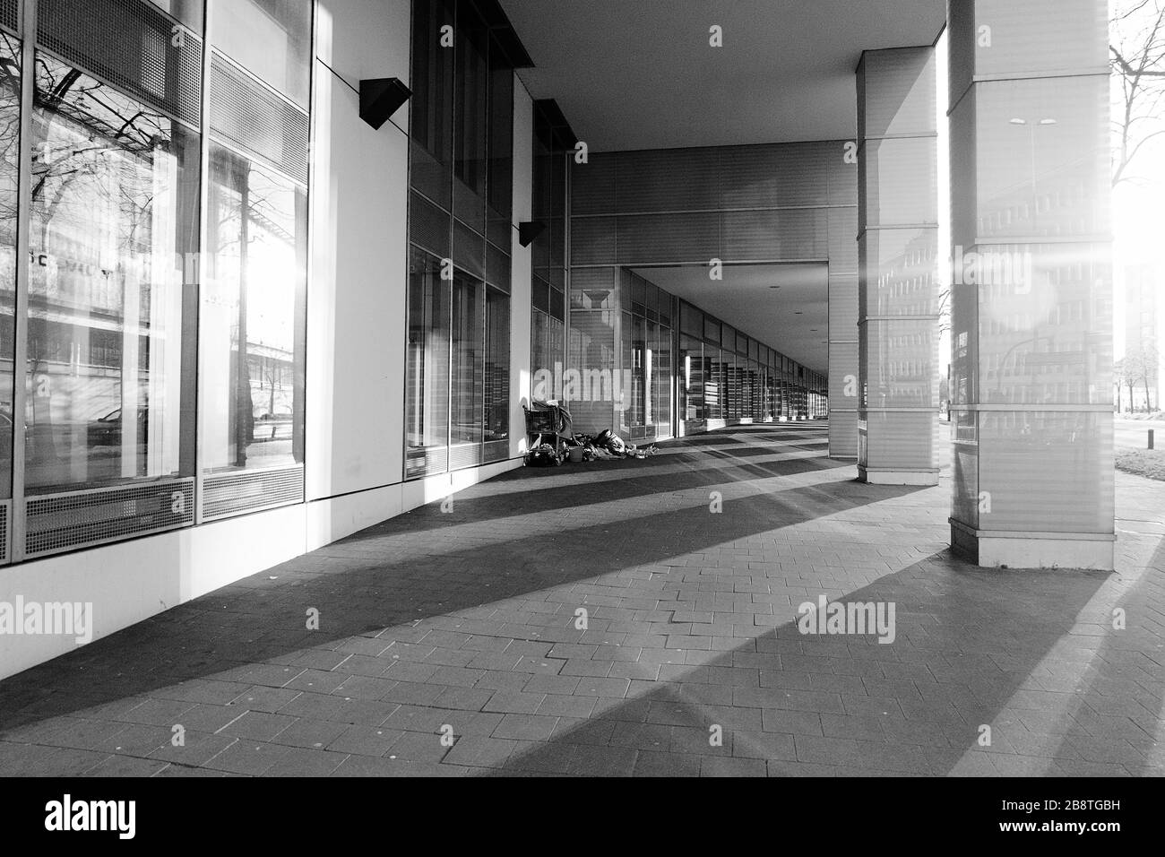 Leeres Hamburg Covid 19 Stockfoto