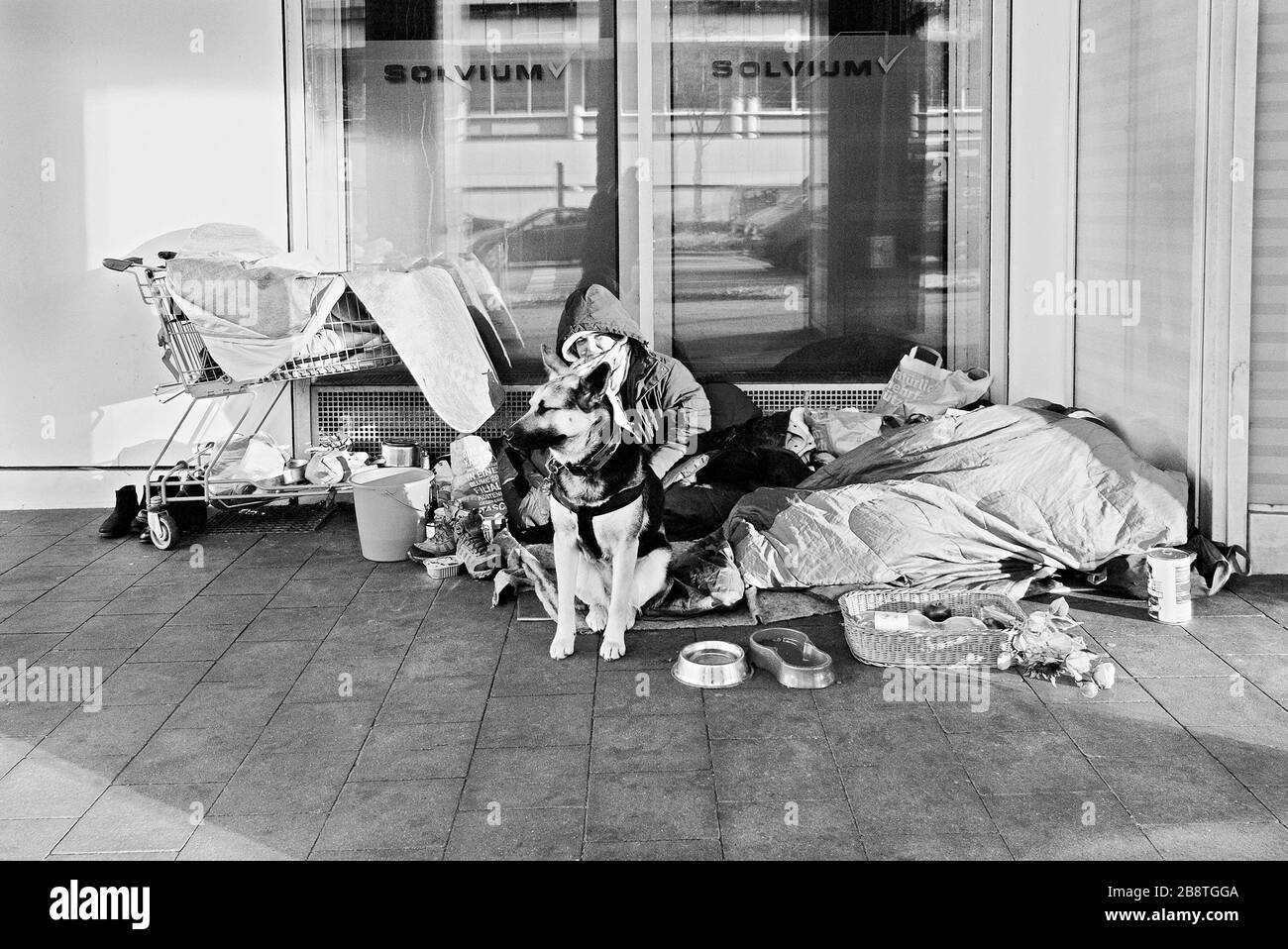 Leeres Hamburg Covid 19 Stockfoto