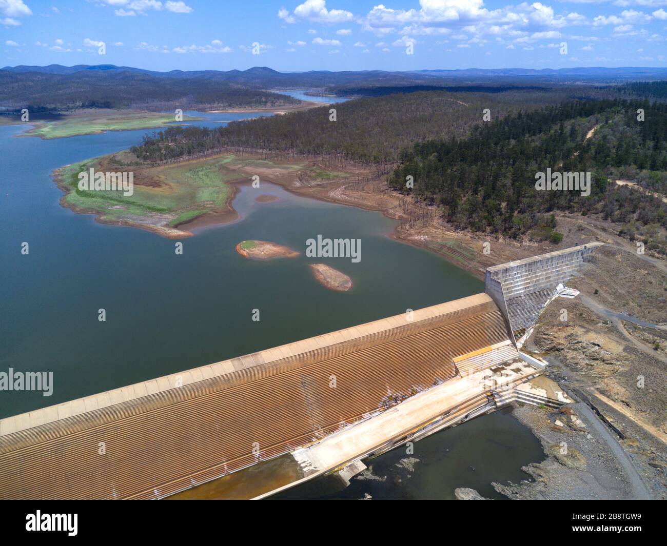 Antenne des Paradieses Damm am Burnett River Queensland Australien Stockfoto