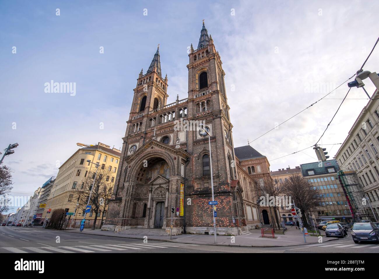 Wien, Österreich - katholische Kirche Breitenfeld (St. Franziskus Seraphicus) in Wien. Römische Katholische Kirche. Pfarrkirche Franz von Assisi Stockfoto