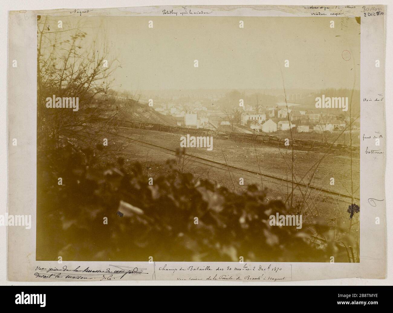 CHAMPIGNY, 2. DEZEMBER 1870 Champigny, le 2 décembre 1870. Photographie anonyme. Paris, musée Carnavalet. Stockfoto