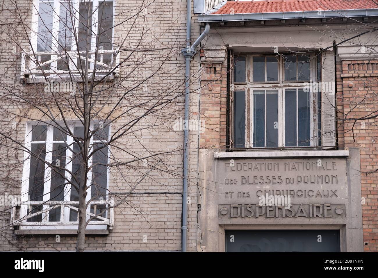 Dispens of Pneumology des XX. Pariser Bezirks. Diese Dispens, die Ende des 19. Jahrhunderts geschaffen wurden, waren für die Behandlung der weniger glücklichen Patienten bestimmt, die in diesem Bezirk zahlreich waren Stockfoto