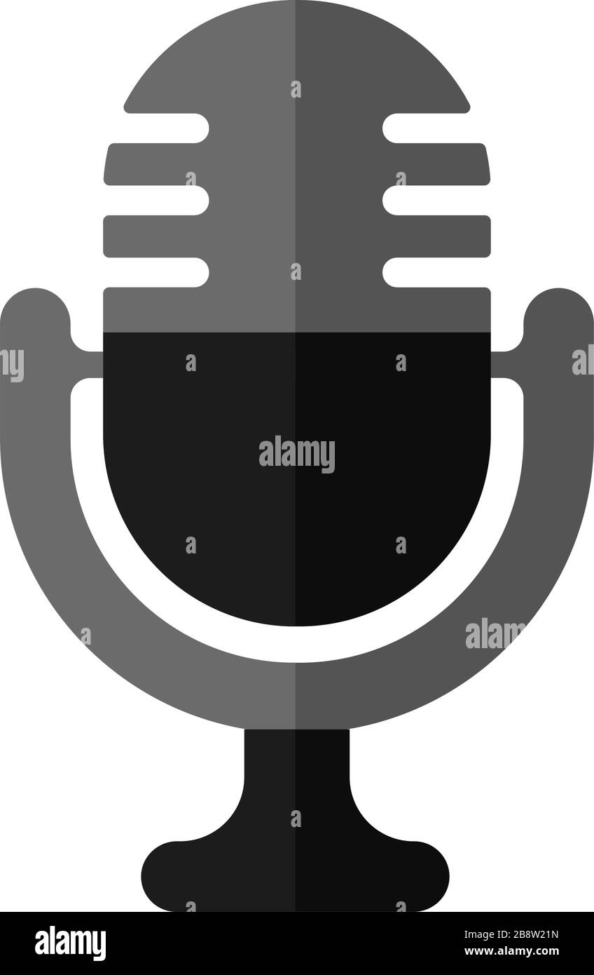 Symbol für mic, Mikrofon, Sound, Sprachfarben-Vektor Stock Vektor