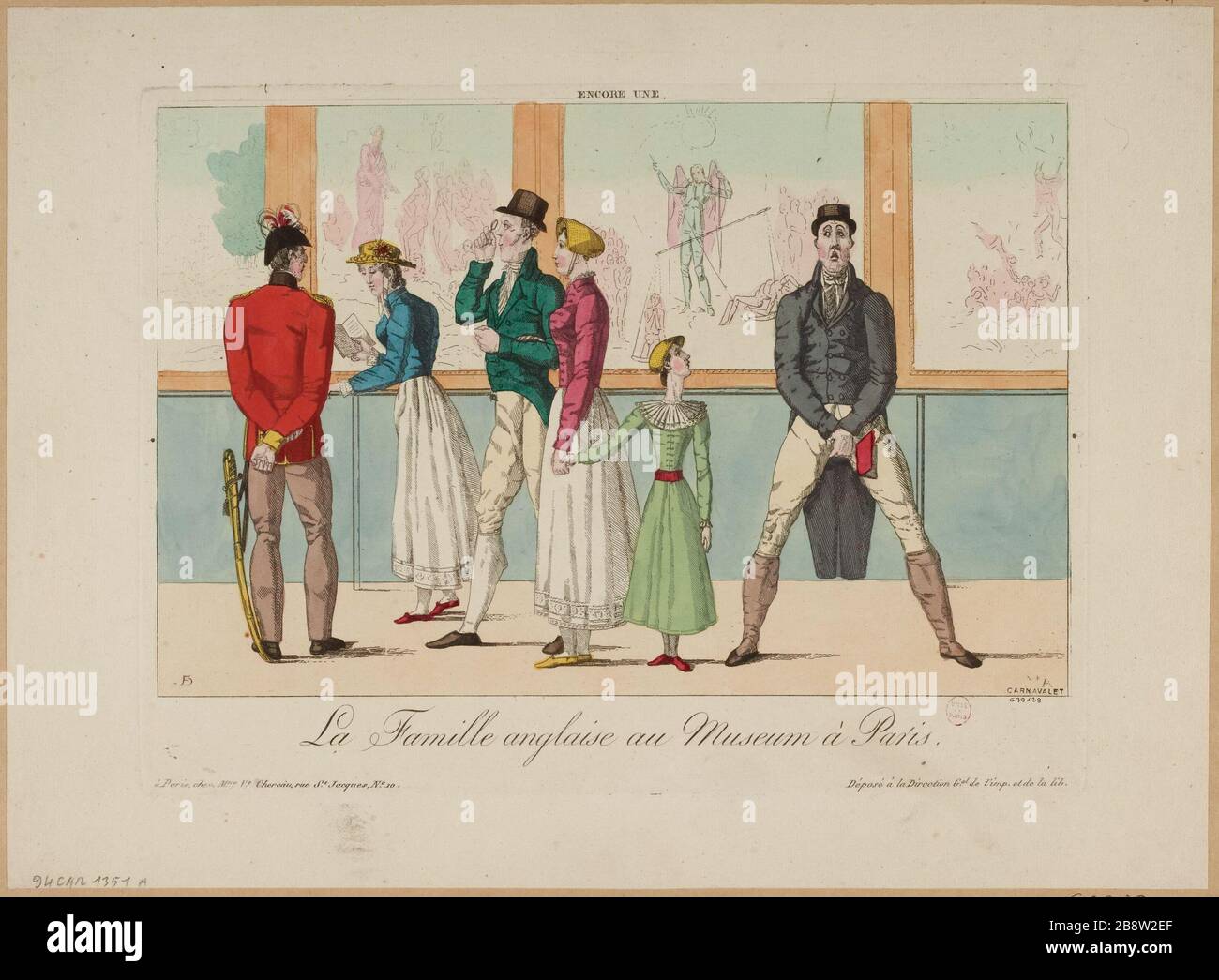 Karikatur: Das englische Familienmuseum in Paris. Stockfoto