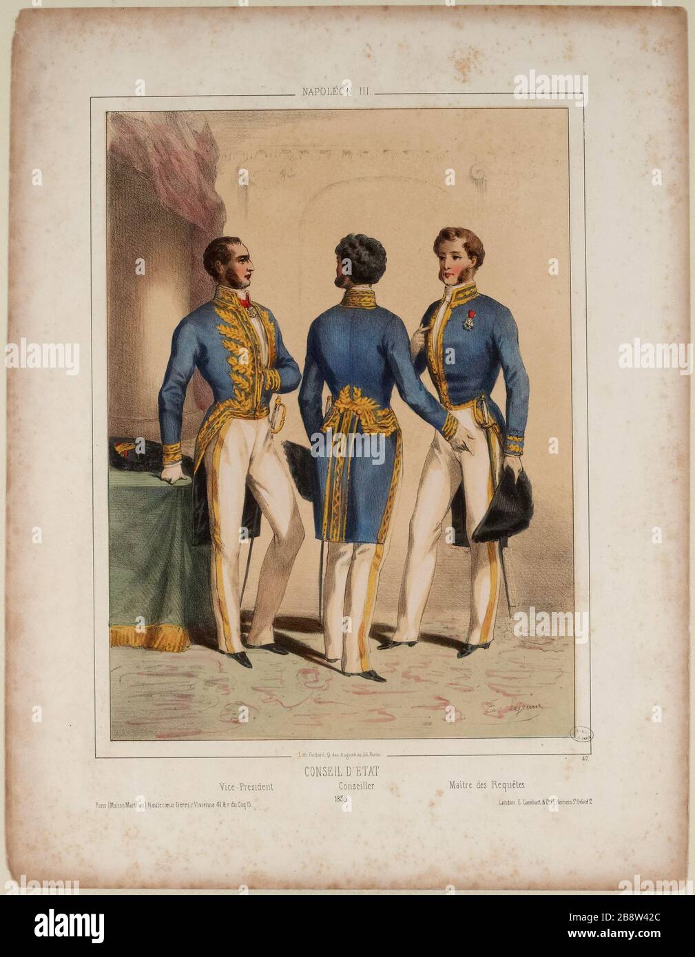 Napoleon III / 47 / Staatsrat / Stellvertretender Vorsitzender des Beraters Anfragen Meister. Stockfoto