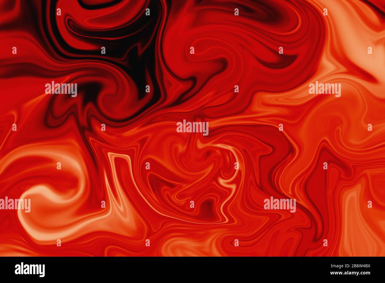 Abstrakter Hintergrund der roten Blutflüssigkeit. Rote Farbtextur und Hintergrundbild. Stockfoto