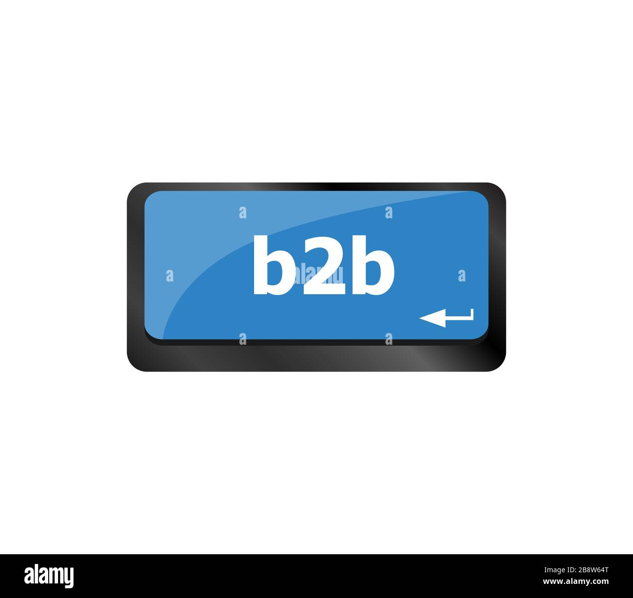 Wort b2b auf der Tastaturtaste des digitalen Computers Stockfoto