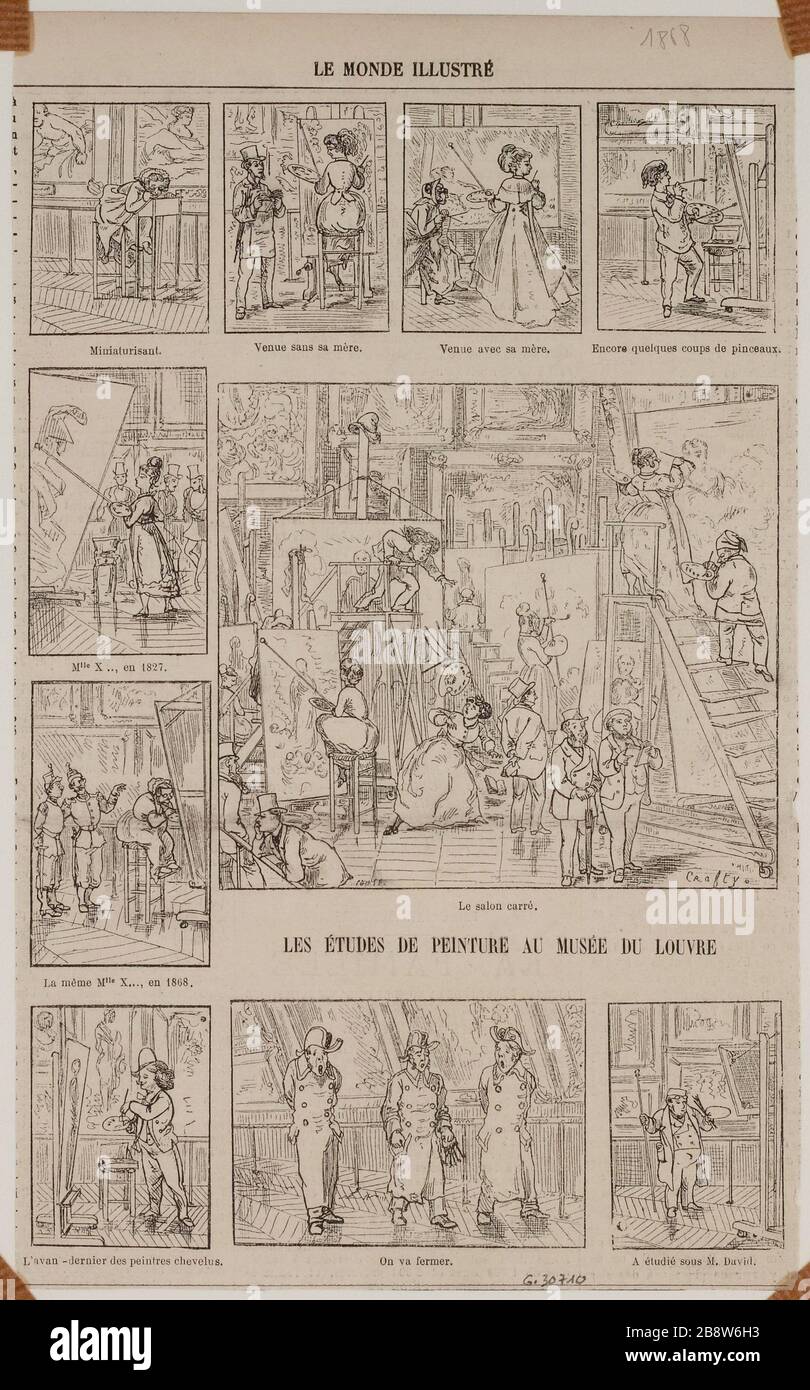 Das Studiengemälde im Louvre. Stockfoto