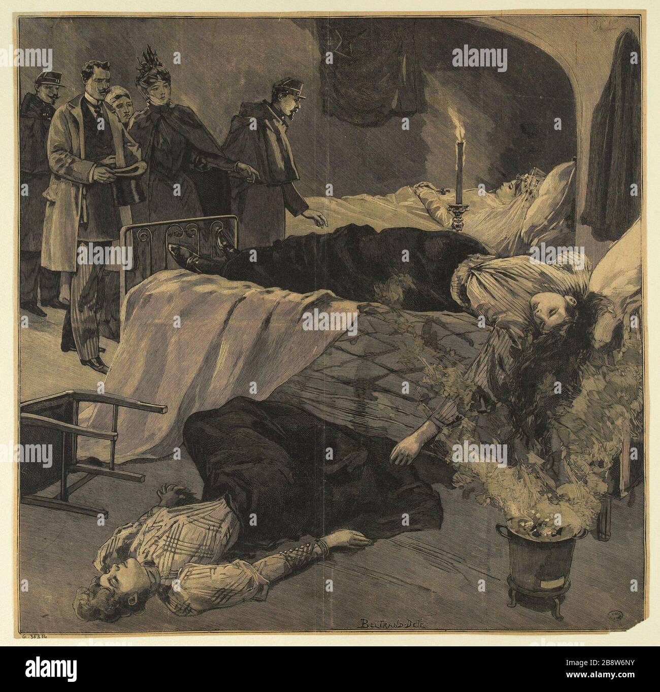 MORDE Beltrand-Dete. "Assassinats". Impression photomécanique, d'après un bois gravé. Paris, musée Carnavalet. Stockfoto