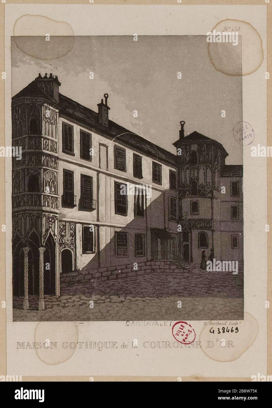 Gotisches Haus der Goldenen Krone Stockfoto