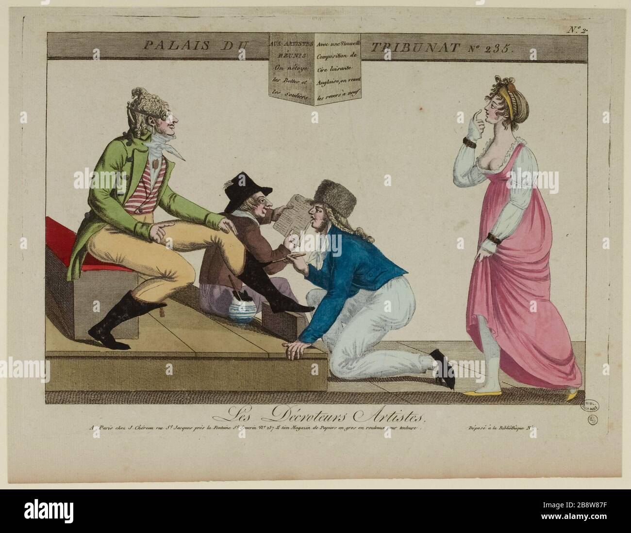 Künstler décroteurs (Palast Tribunat). Stockfoto