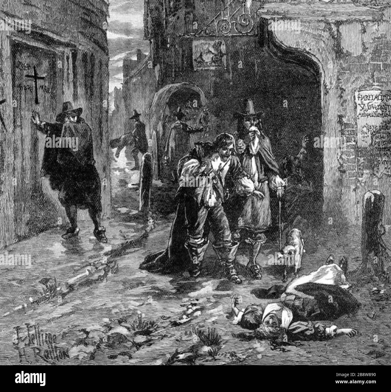 GROSSE PLAGE LONDONS 1665 Stockfoto