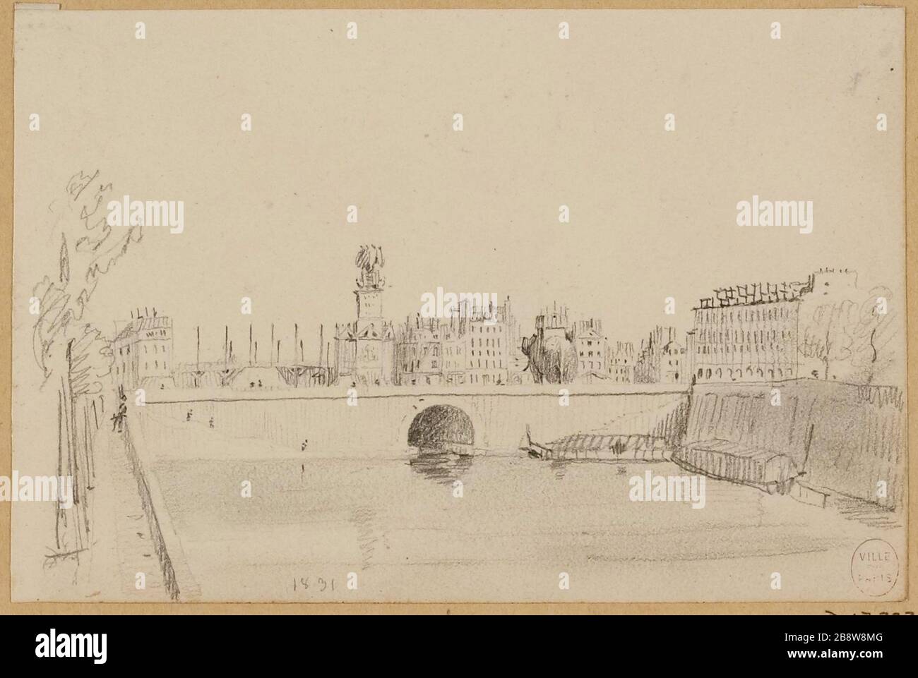 Unterirdischer Eingang des Kanals Bastille Stockfoto