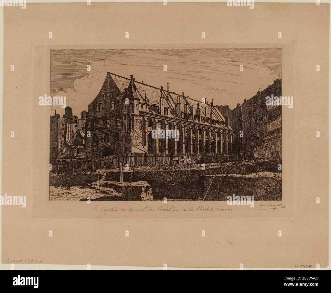 Das Refektorium des Coulent des Cordeliers, rue de l'Ecole de Medecine. Stockfoto