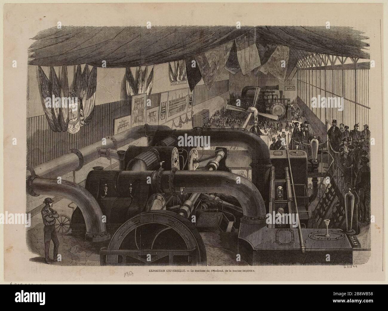 Weltausstellung. - die Maschine Friedland, die Kaiserliche Marine. Stockfoto