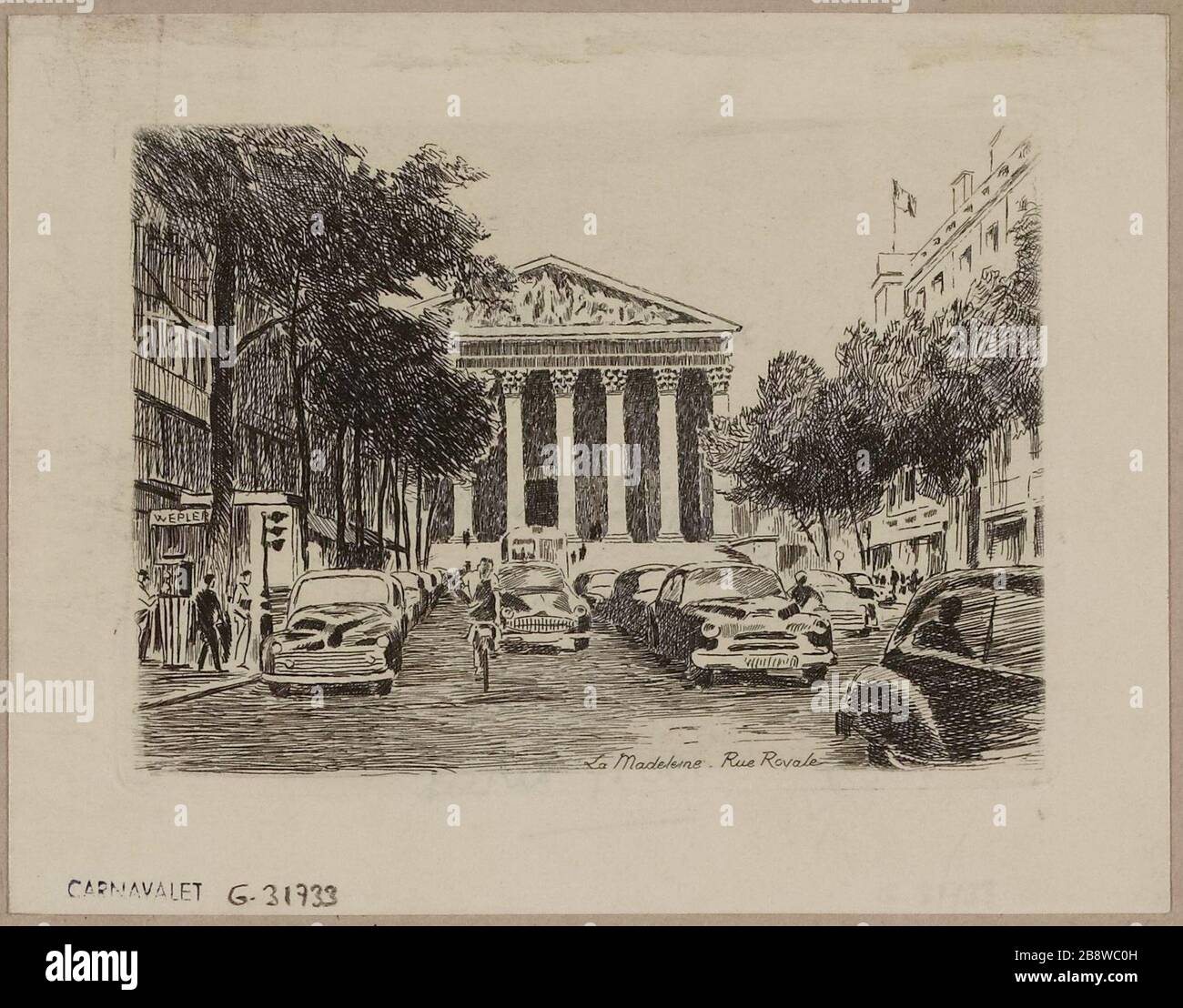 Rue Royale. Madeleine Stockfoto