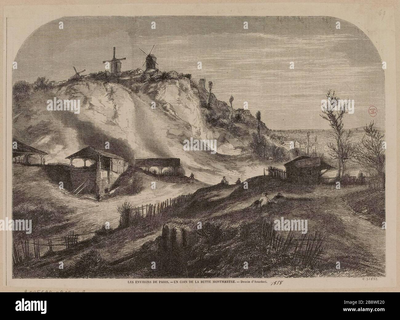 In Der Nähe Von Paris. - EINE Ecke von Montmartre. Stockfoto