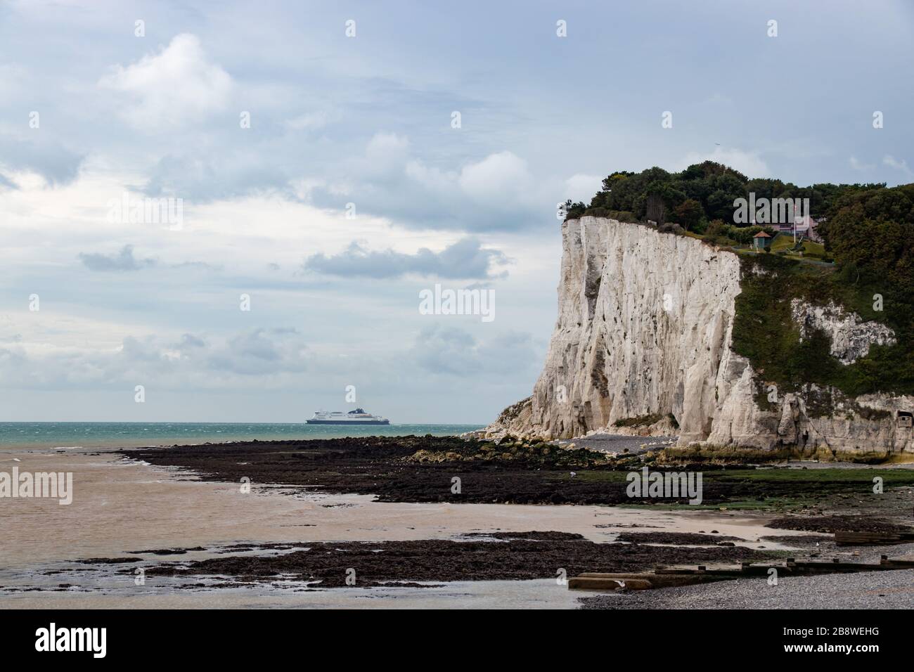 Blick auf die weißen Klippen von Dover in Großbritannien, Großbritannien, Großbritannien Stockfoto