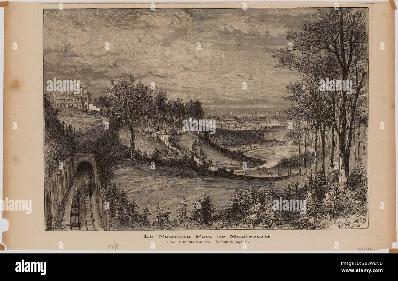 Der neue Park Montsouris Stockfoto