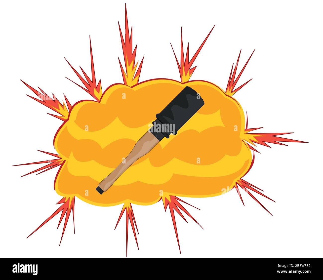 Vektor-Illustration des Cartoons der hochdeutschen Garnet-Zeiten des zweiten Weltkriegs Stock Vektor