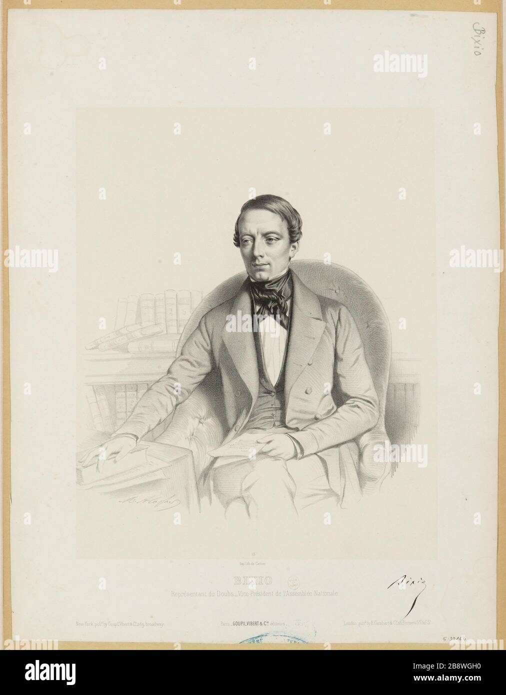 Bixio/Vertreter Doubs   Vizepräsident der Nationalversammlung. Stockfoto