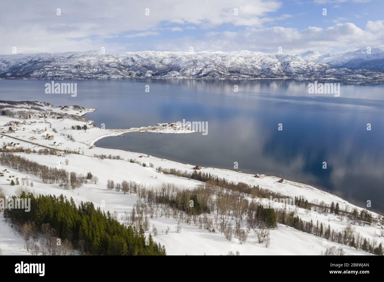 Norwegen Evenskjer im Winter Stockfoto