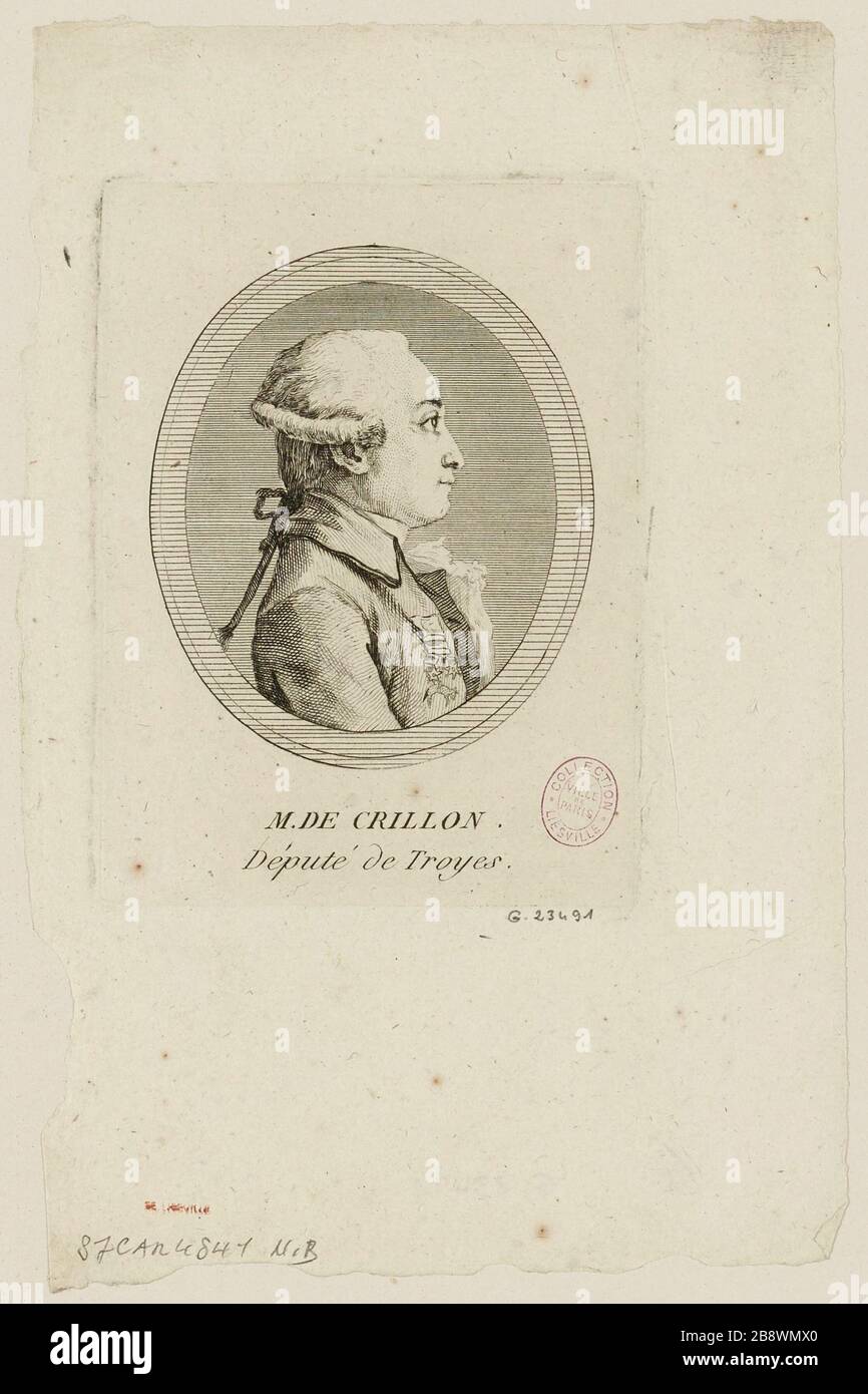 Herr de Crillon / Stellvertreter von Troyes. Stockfoto