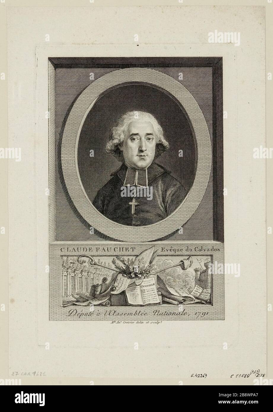 Claude Fauchet Bischof von Calvados/Abgeordneter der Nationalversammlung im Jahr 1791 Stockfoto
