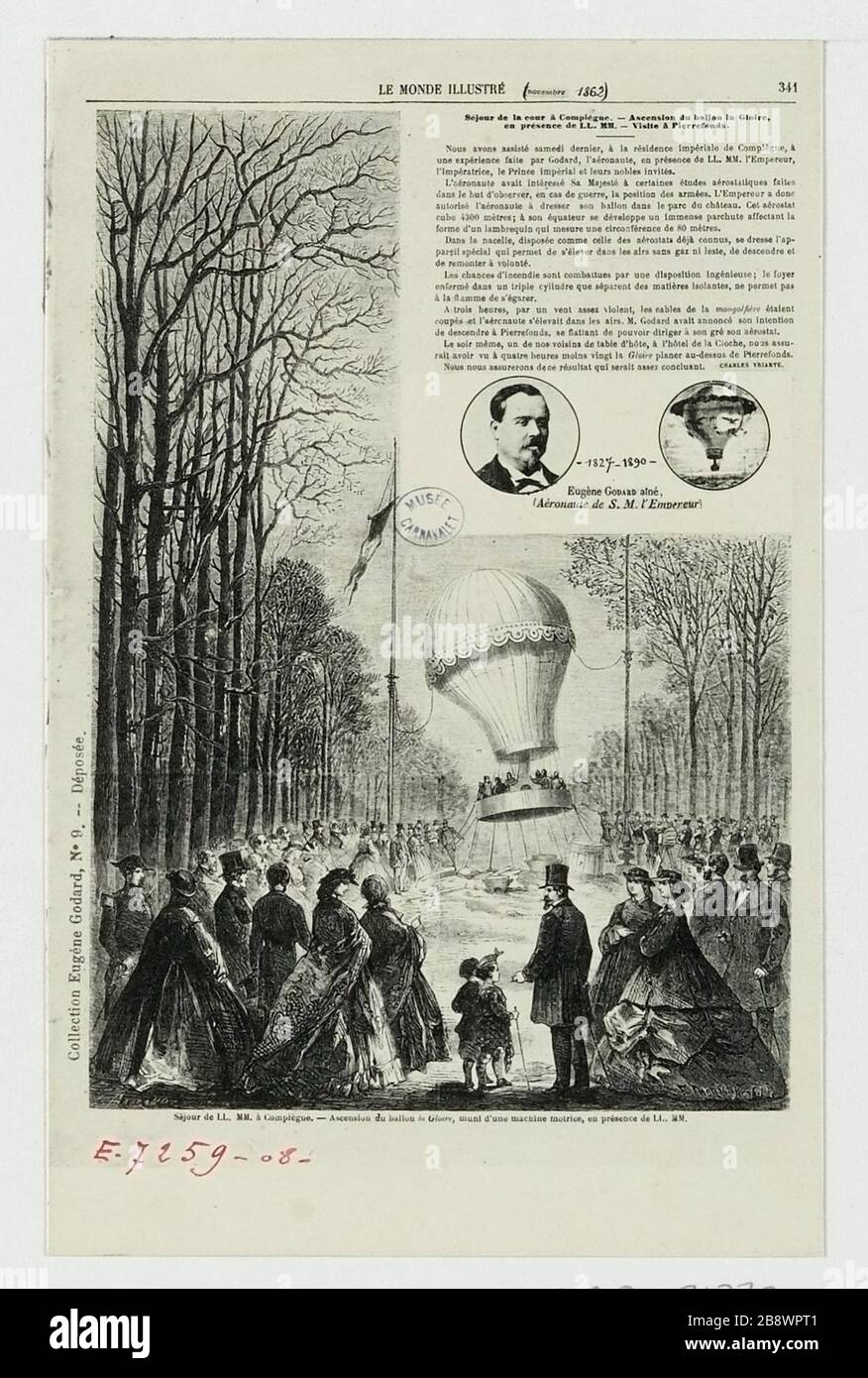 Eugene Godart, Aeronaut des Imperators S.M. Stockfoto