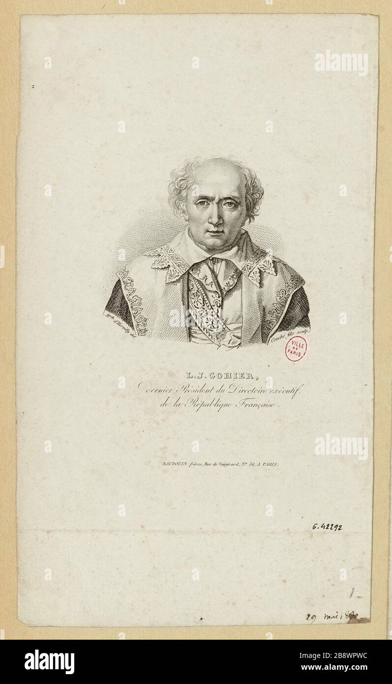 L. J. Gohier / letzter Vorsitzender des Vorstands / der französischen Republik. Stockfoto