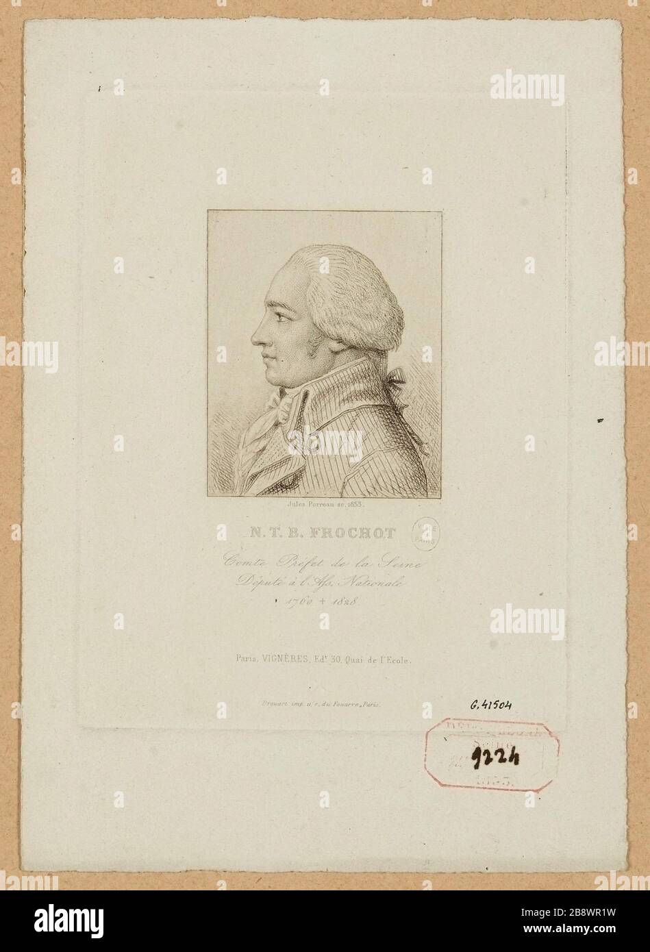 HINWEIS Frochot. Stockfoto