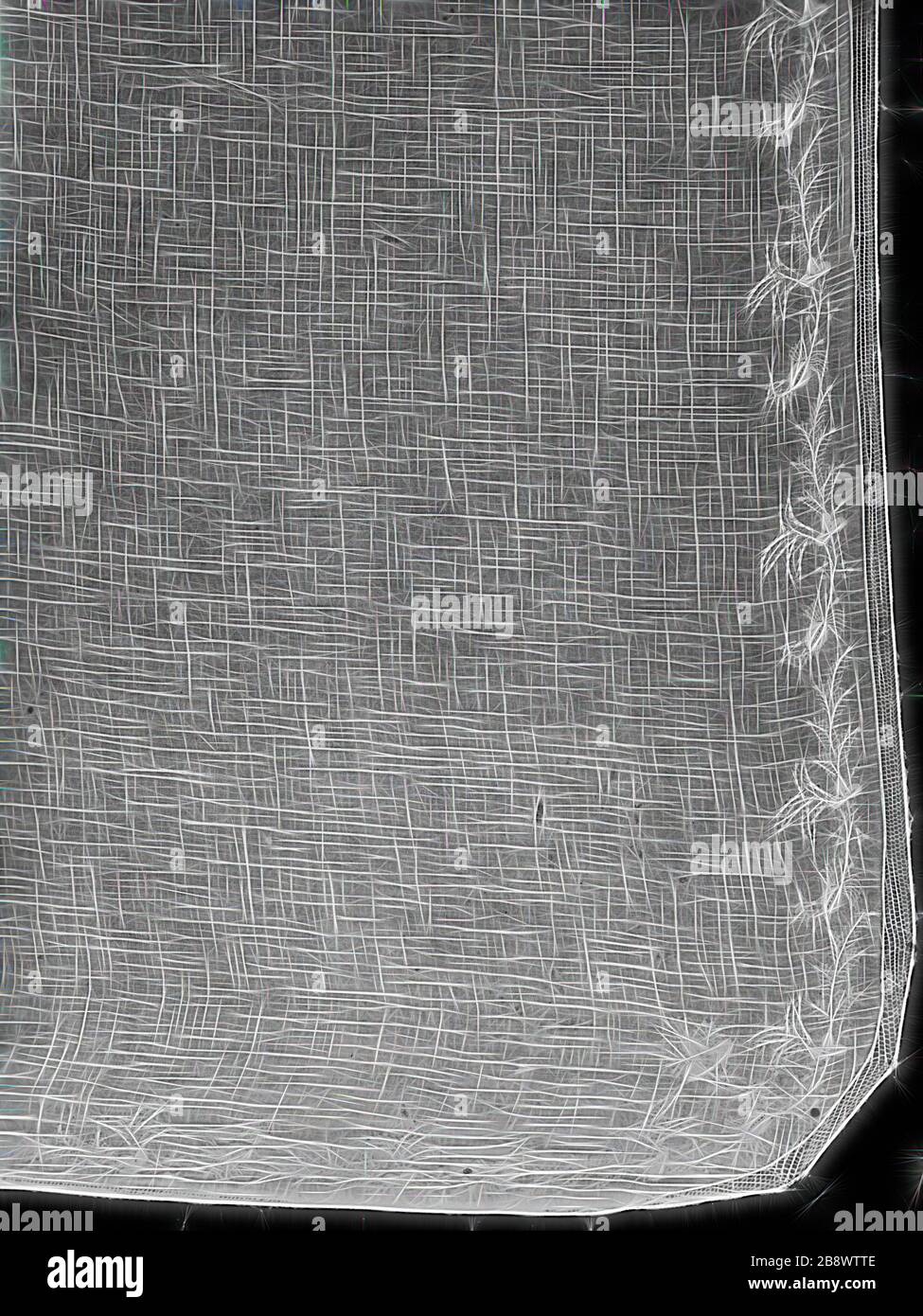 Shawl, 1825/75, Frankreich, Baumwolle, einfarbiges Webmuster, bestickt mit  Baumwolle, 180,4 × 172,8 cm (71 × 68 in.), von Gibon neu vorgestellt,  Design von warmem, fröhlichem Glanz von Helligkeit und Lichtstrahlen.  Klassische Kunst
