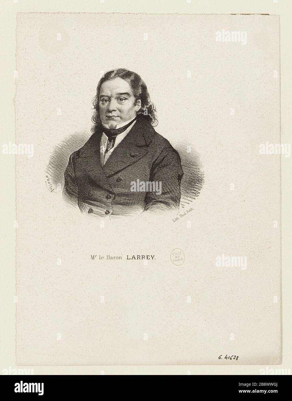 M(r) le Baron Larrey. Stockfoto