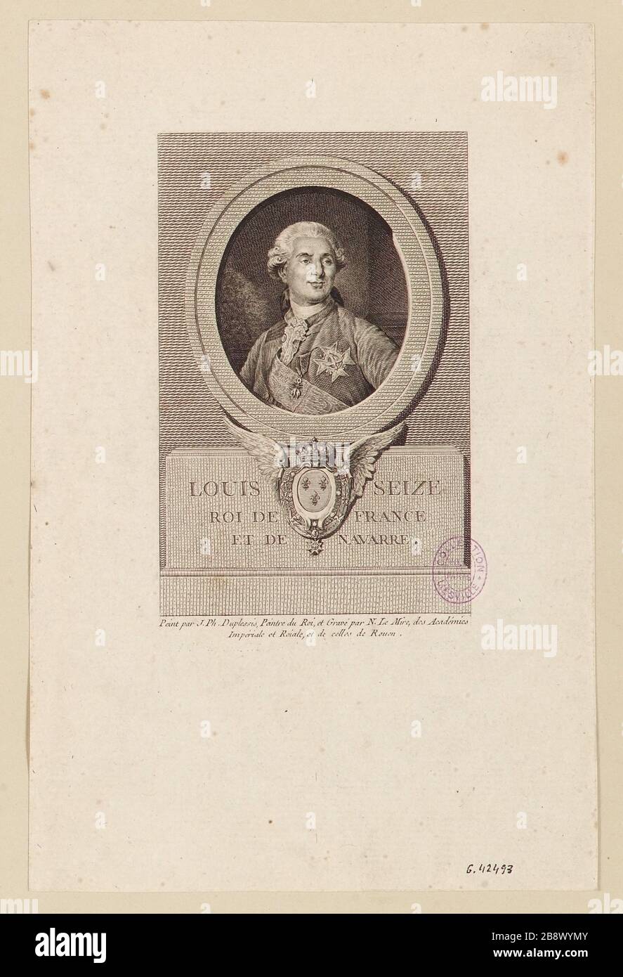Louis Seize / König von Frankreich / und Navarra Stockfoto