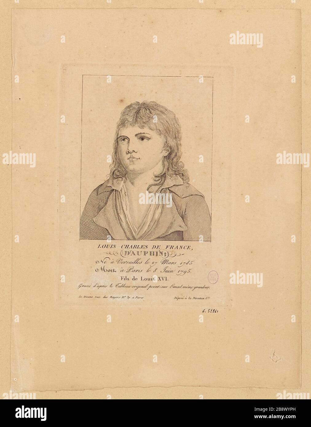 Louis Charles von Frankreich/Dauphin Stockfoto