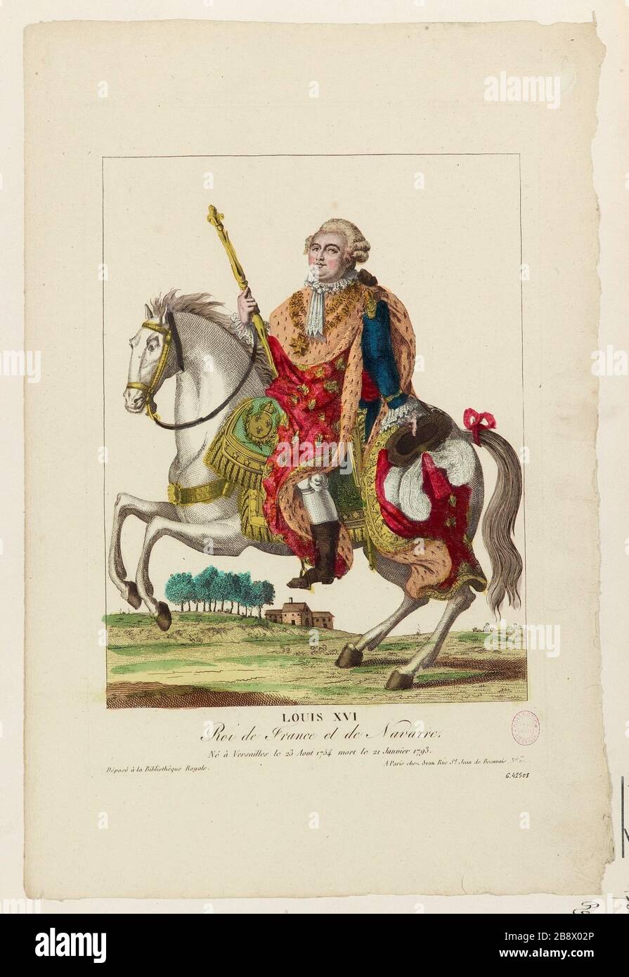 Ludwig XVI. / König von Frankreich und Navarra / geboren in Versailles 23. August 1754 Tod 21. Januar 1793 Stockfoto