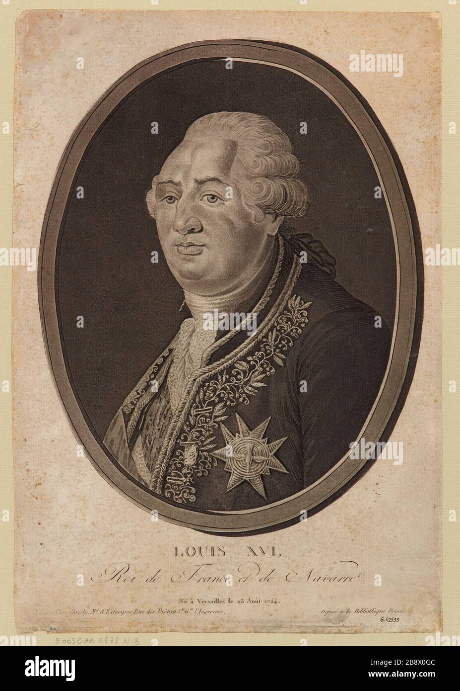 Ludwig XVI. / König von Frankreich und Navarra Stockfoto