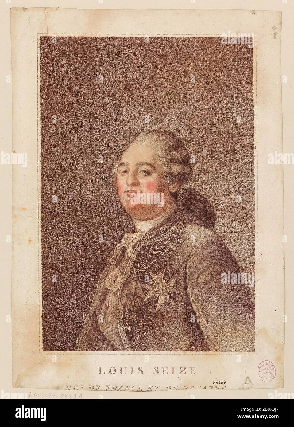 Louis Seize / König von Frankreich und Navarra Stockfoto