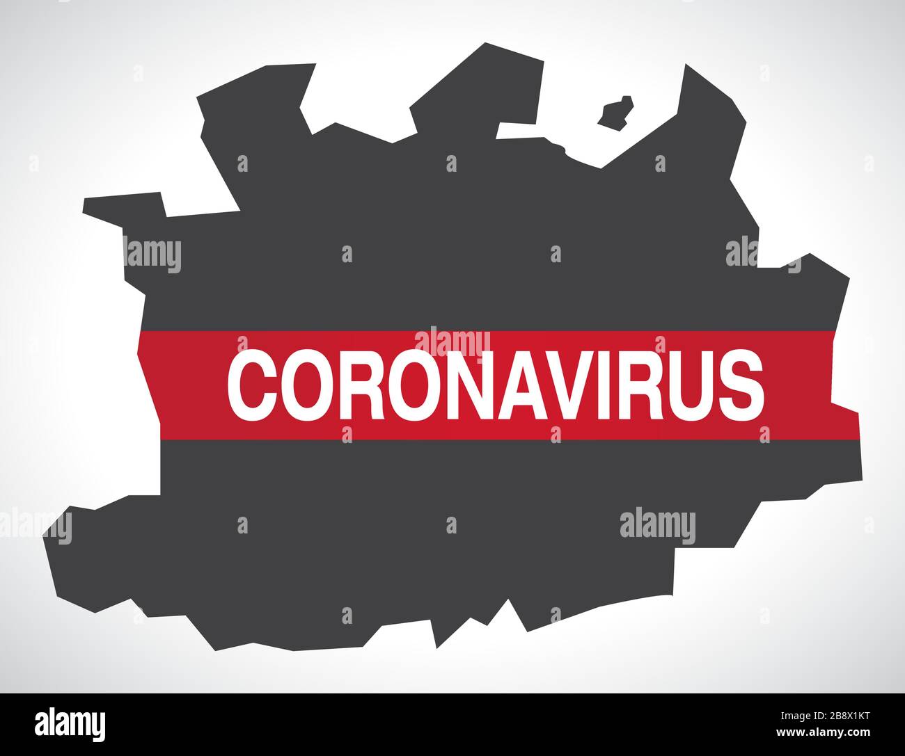 Karte der belgischen Provinz Antwerpen mit Coronavirus Warnillustration Stock Vektor