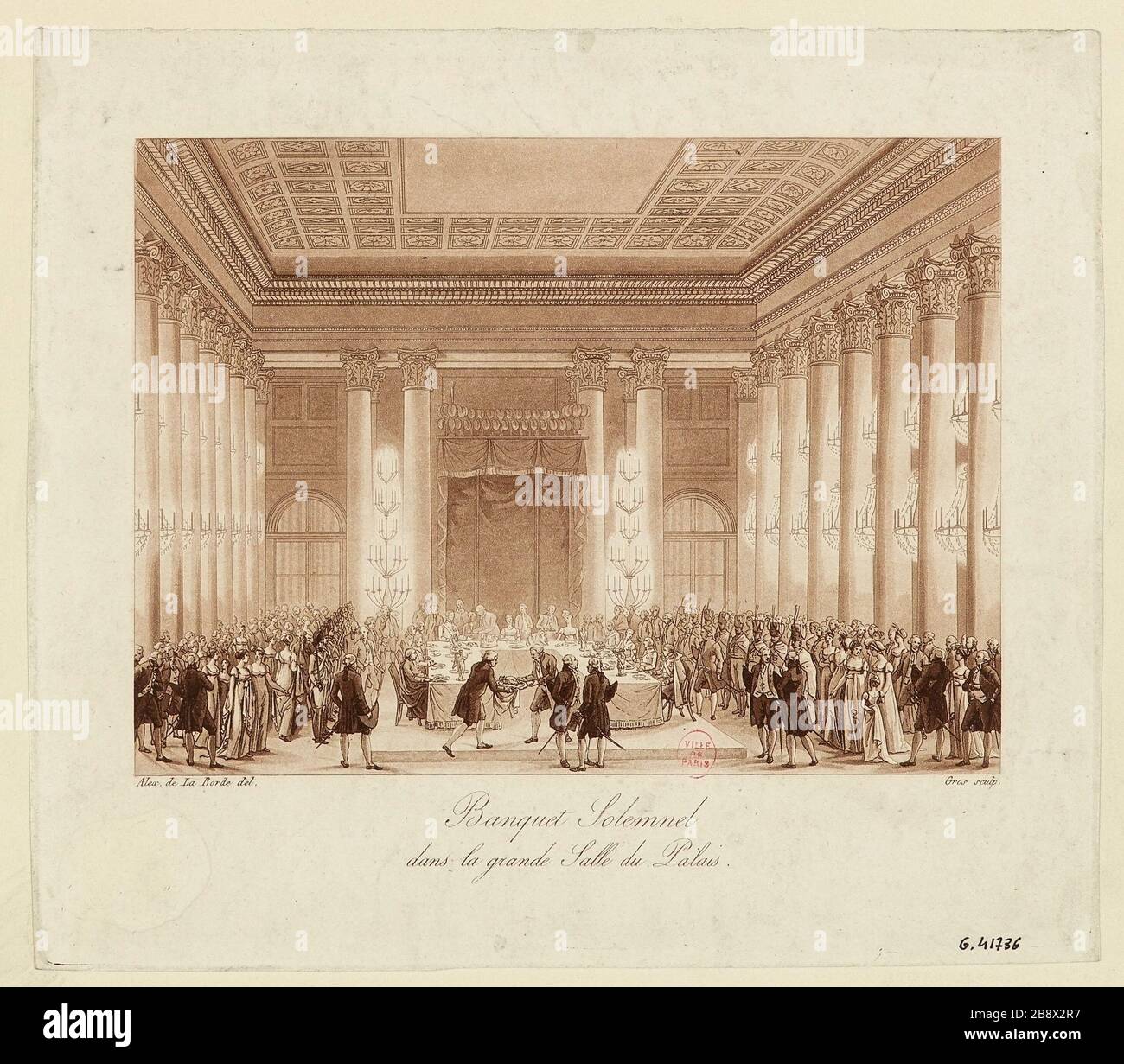 Feierliches Bankett / im großen Saal des Palastes. Stockfoto