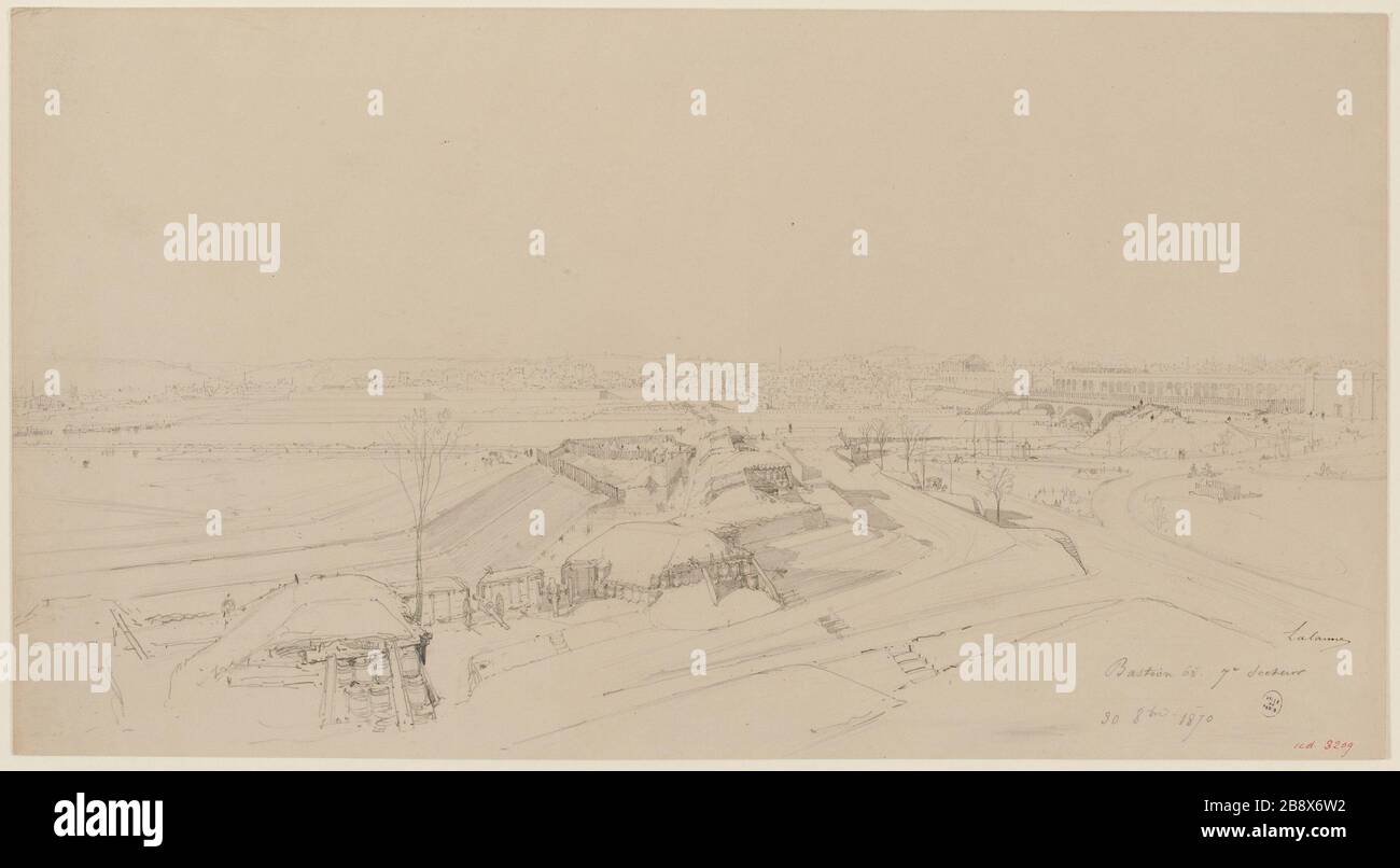 Verteidigung von Paris: Bastion 68 7. Sektor, 30. Oktober 1870. Stockfoto