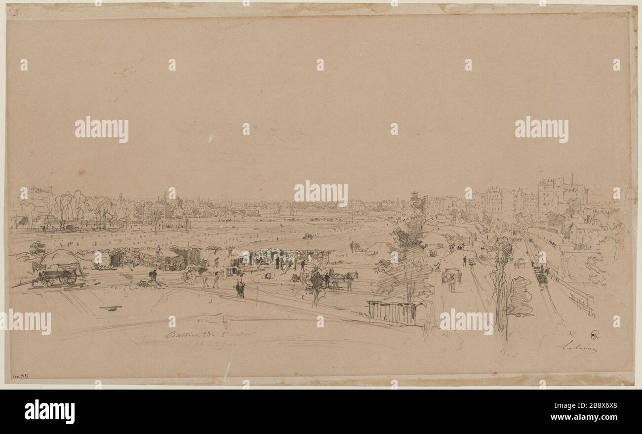 Verteidigung von Paris: 53 Bastion Fünfter Sektor. Stockfoto