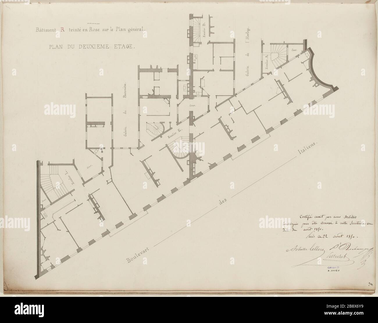 Karte des zweiten Stockwerks. 5. Stockfoto