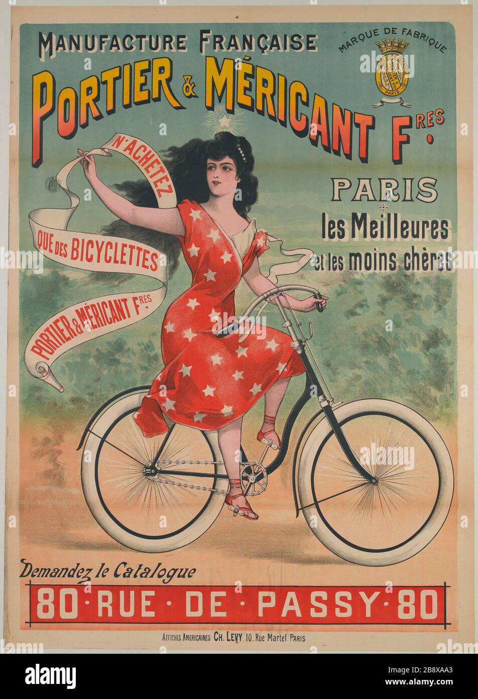 PORTIER & MERICANT FRES ANONYME. "Portier & Méricant Fres". Lithographie. 1880-1900. Paris, musée Carnavalet. Stockfoto