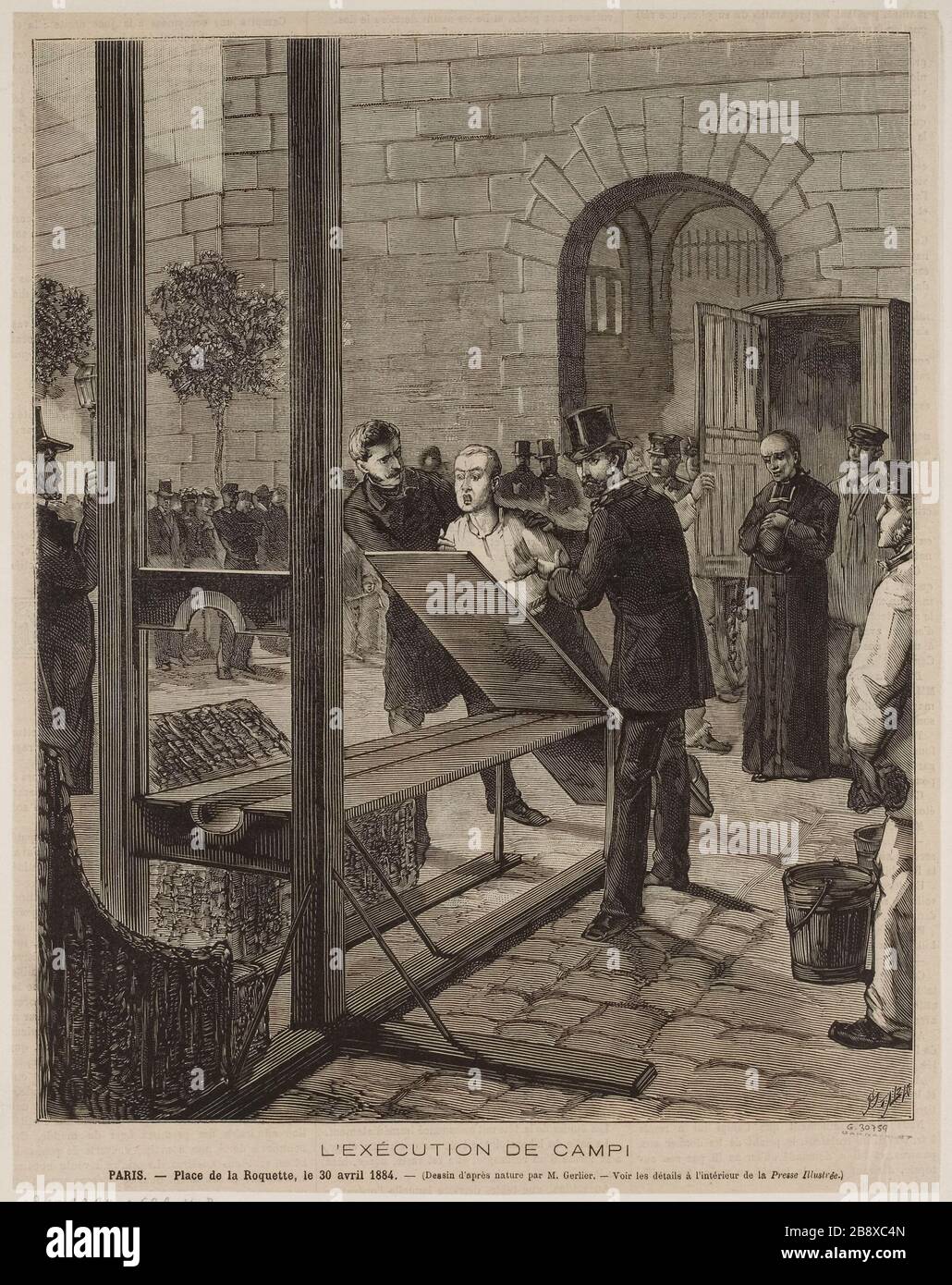 Die Hinrichtung von Campi statt Roquette, 30. April, 1884/18. Stockfoto